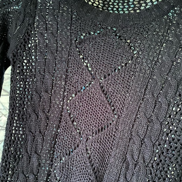 Pink Rose Open Knit Sweater - Picture 3 of 4